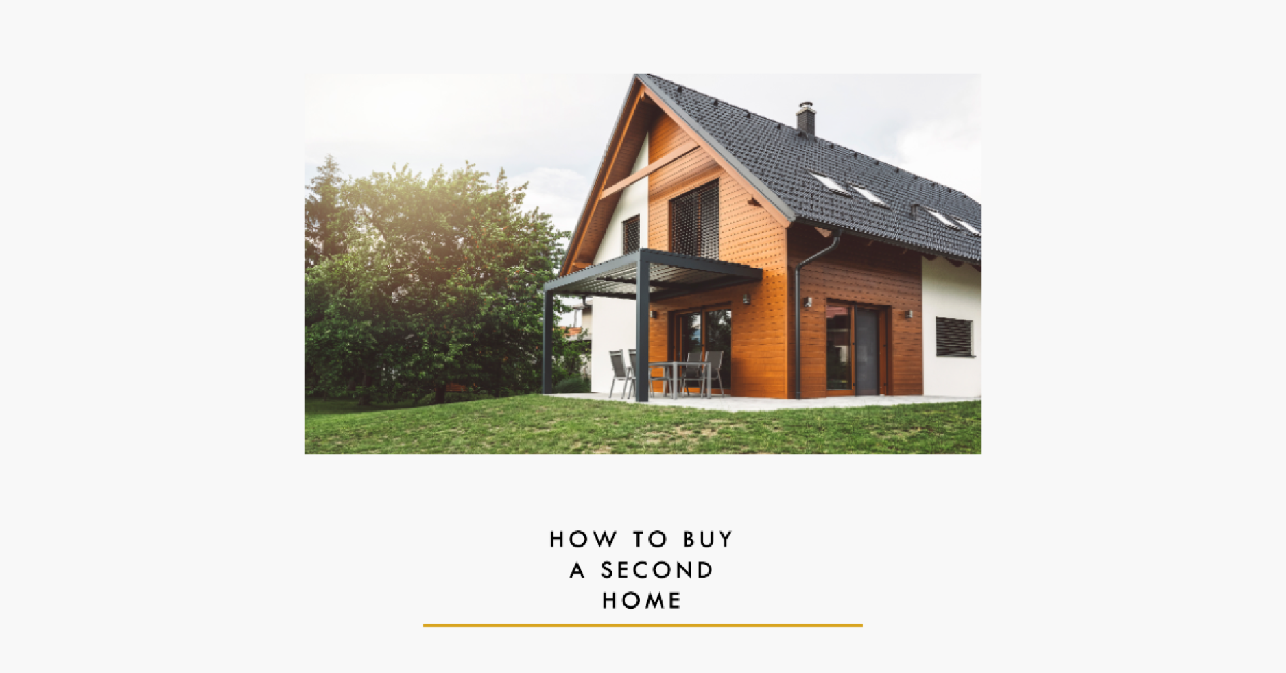 how to buy a second home
